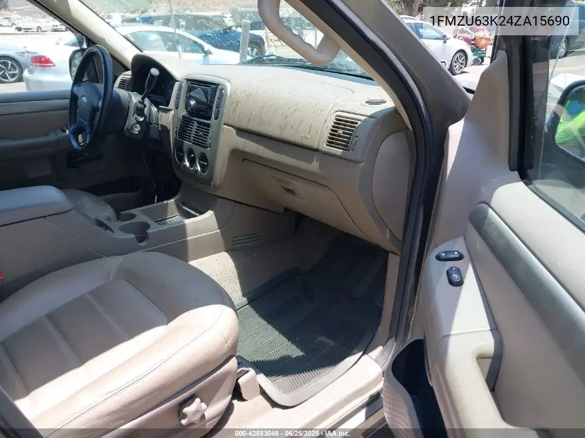 2004 Ford Explorer Xlt VIN: 1FMZU63K24ZA15690 Lot: 42583046
