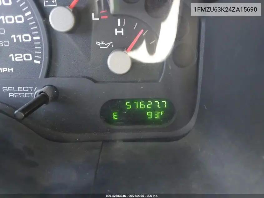 2004 Ford Explorer Xlt VIN: 1FMZU63K24ZA15690 Lot: 42583046