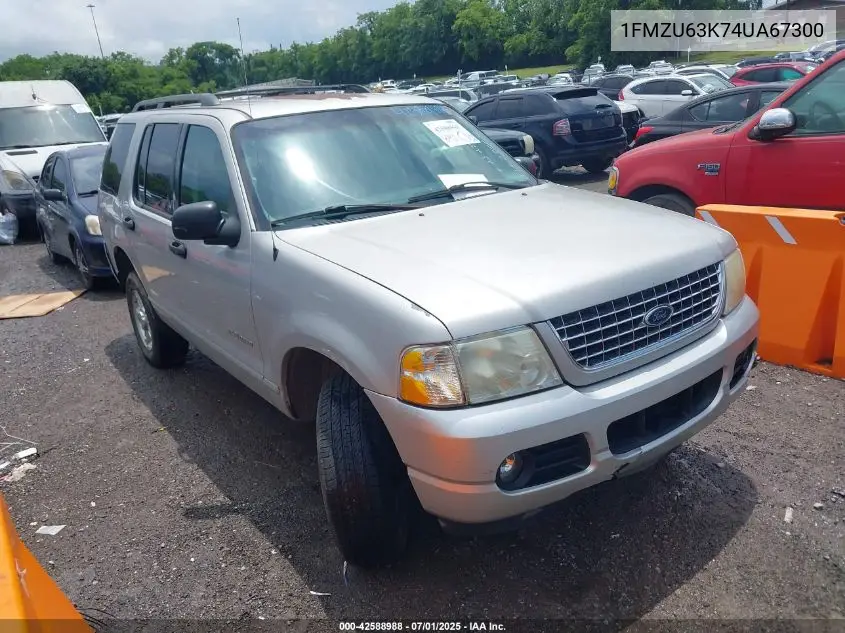 2004 Ford Explorer Xlt VIN: 1FMZU63K74UA67300 Lot: 42588988