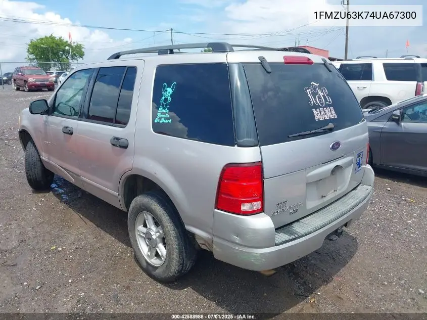 2004 Ford Explorer Xlt VIN: 1FMZU63K74UA67300 Lot: 42588988