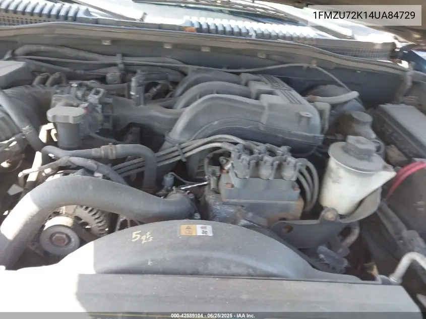 2004 Ford Explorer Xls VIN: 1FMZU72K14UA84729 Lot: 42589104