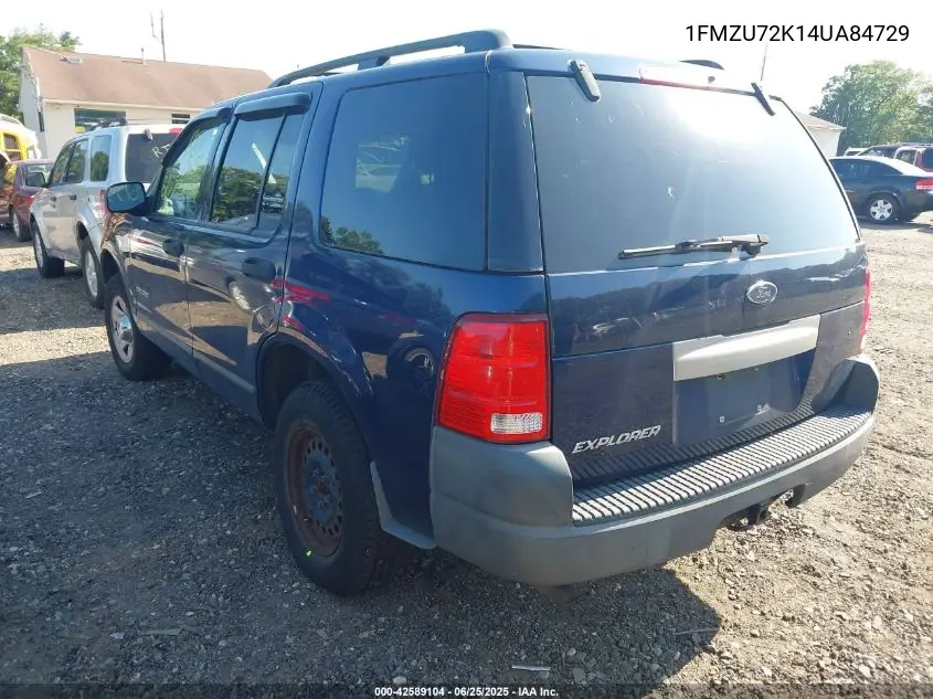 2004 Ford Explorer Xls VIN: 1FMZU72K14UA84729 Lot: 42589104