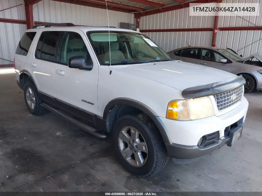 2004 Ford Explorer Xlt VIN: 1FMZU63K64ZA14428 Lot: 42598088