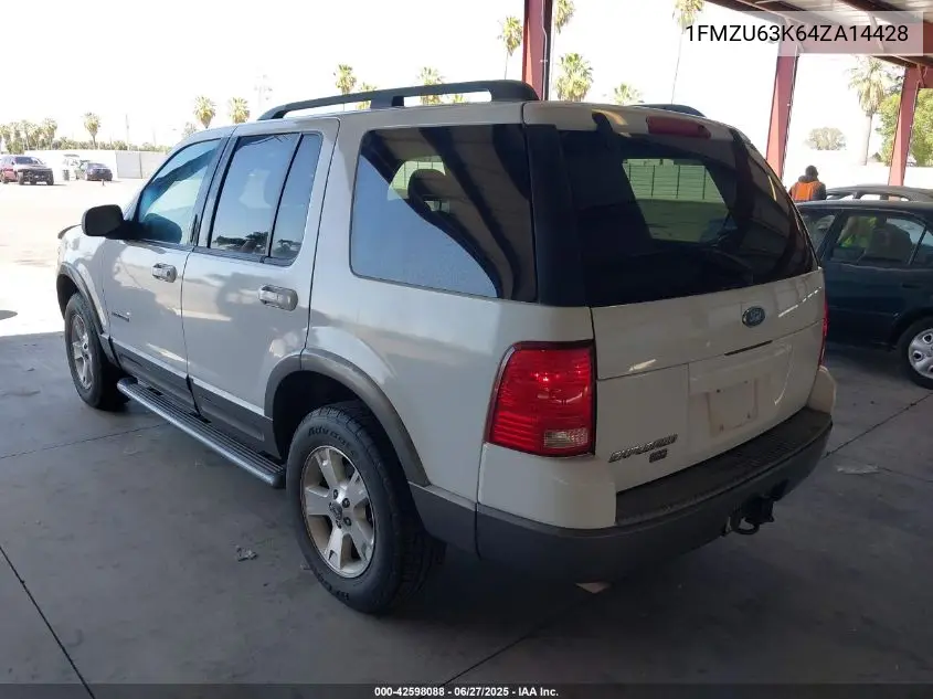 2004 Ford Explorer Xlt VIN: 1FMZU63K64ZA14428 Lot: 42598088