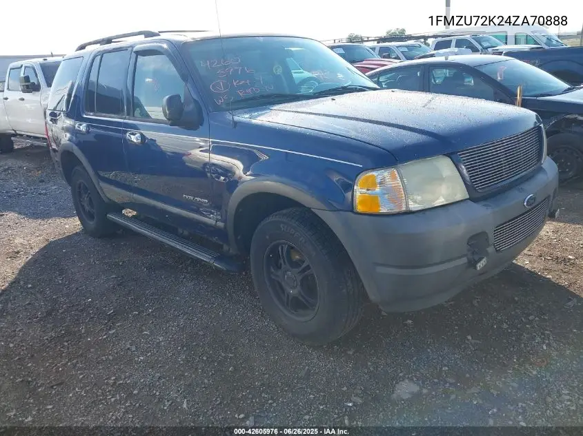 2004 Ford Explorer Xls VIN: 1FMZU72K24ZA70888 Lot: 42605976