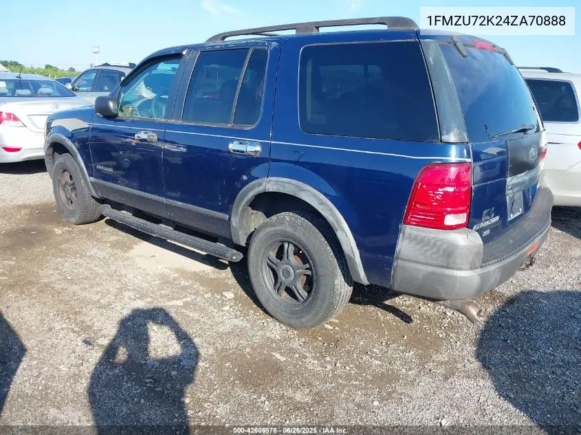 2004 Ford Explorer Xls VIN: 1FMZU72K24ZA70888 Lot: 42605976