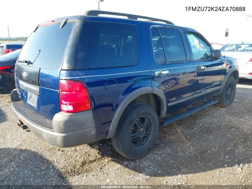 2004 Ford Explorer Xls VIN: 1FMZU72K24ZA70888 Lot: 42605976