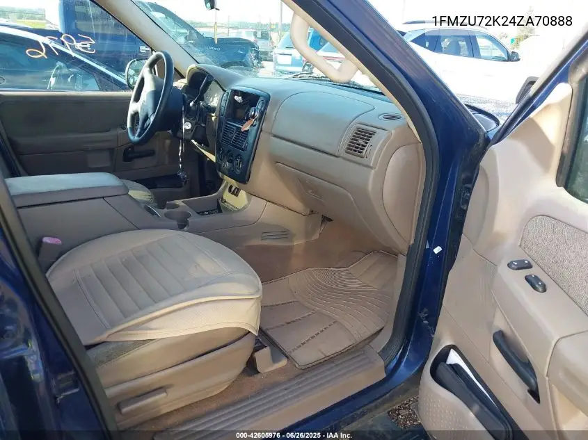 2004 Ford Explorer Xls VIN: 1FMZU72K24ZA70888 Lot: 42605976