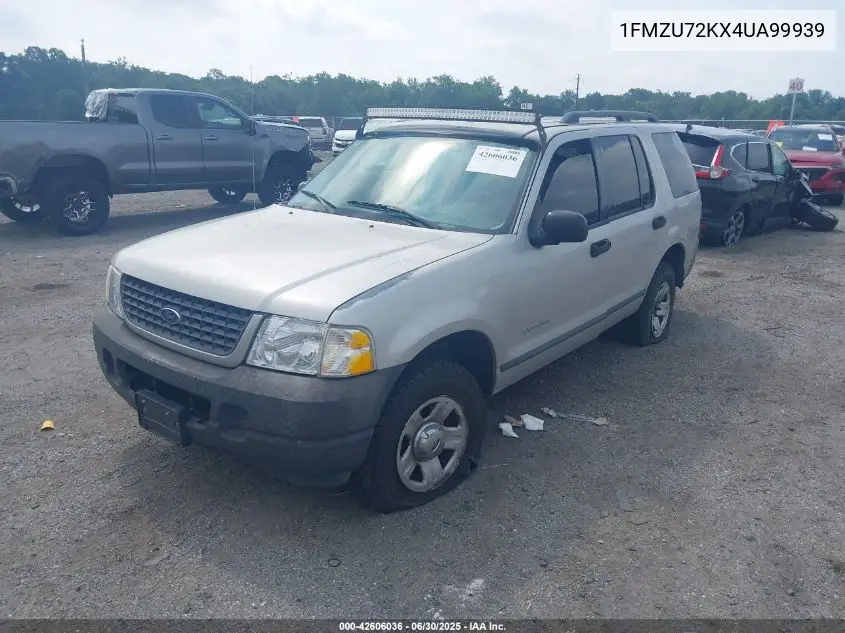 2004 Ford Explorer Xls VIN: 1FMZU72KX4UA99939 Lot: 42606036