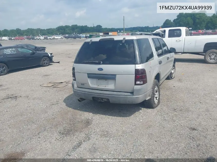 2004 Ford Explorer Xls VIN: 1FMZU72KX4UA99939 Lot: 42606036