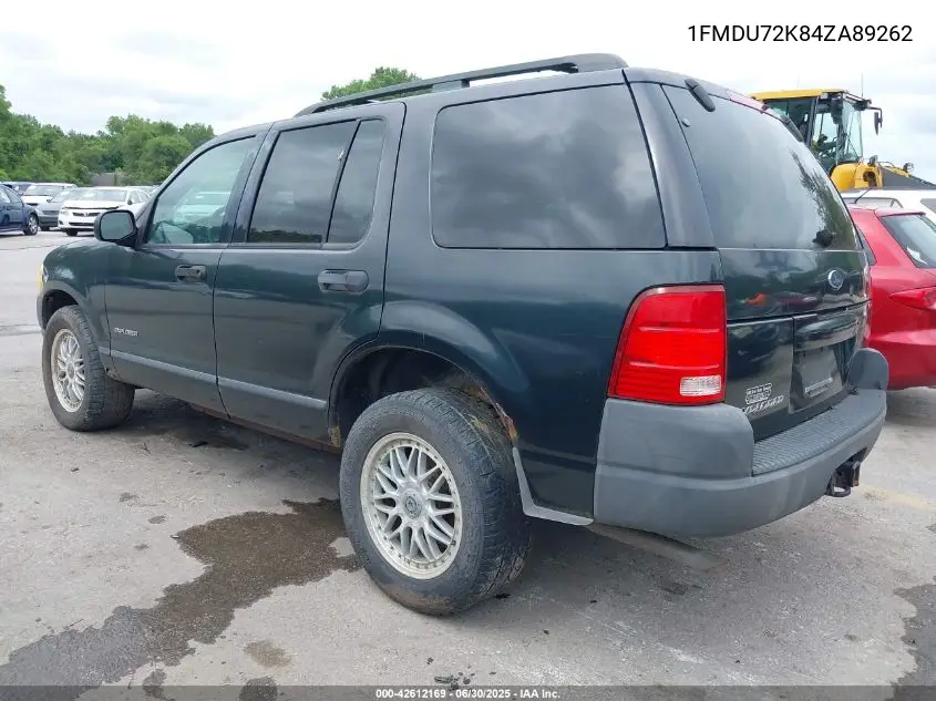2004 Ford Explorer Xls VIN: 1FMDU72K84ZA89262 Lot: 42612169