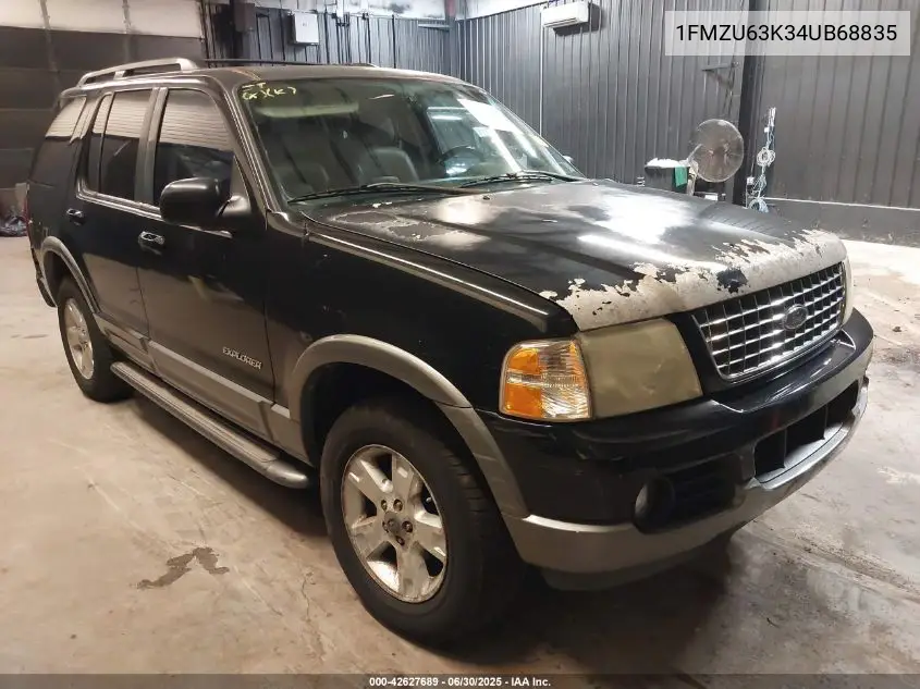 2004 Ford Explorer Xlt VIN: 1FMZU63K34UB68835 Lot: 42627689