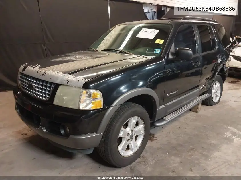 2004 Ford Explorer Xlt VIN: 1FMZU63K34UB68835 Lot: 42627689
