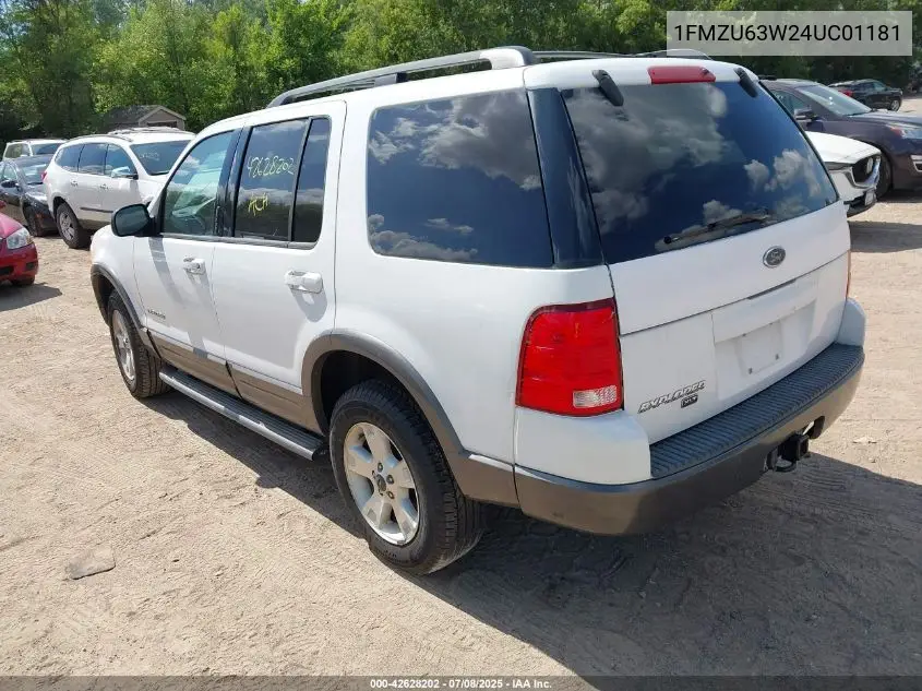 2004 Ford Explorer Xlt VIN: 1FMZU63W24UC01181 Lot: 42628202