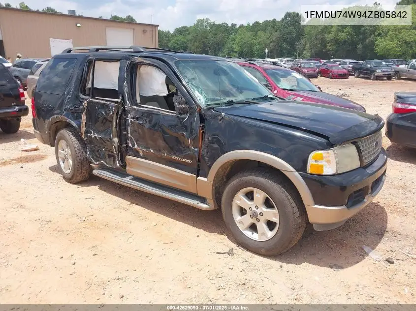 2004 Ford Explorer Eddie Bauer VIN: 1FMDU74W94ZB05842 Lot: 42629093