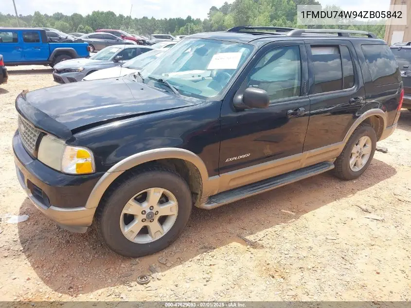 2004 Ford Explorer Eddie Bauer VIN: 1FMDU74W94ZB05842 Lot: 42629093