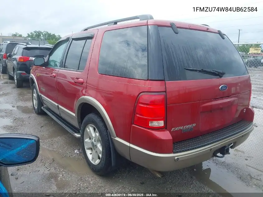 2004 Ford Explorer Eddie Bauer VIN: 1FMZU74W84UB62584 Lot: 42630174