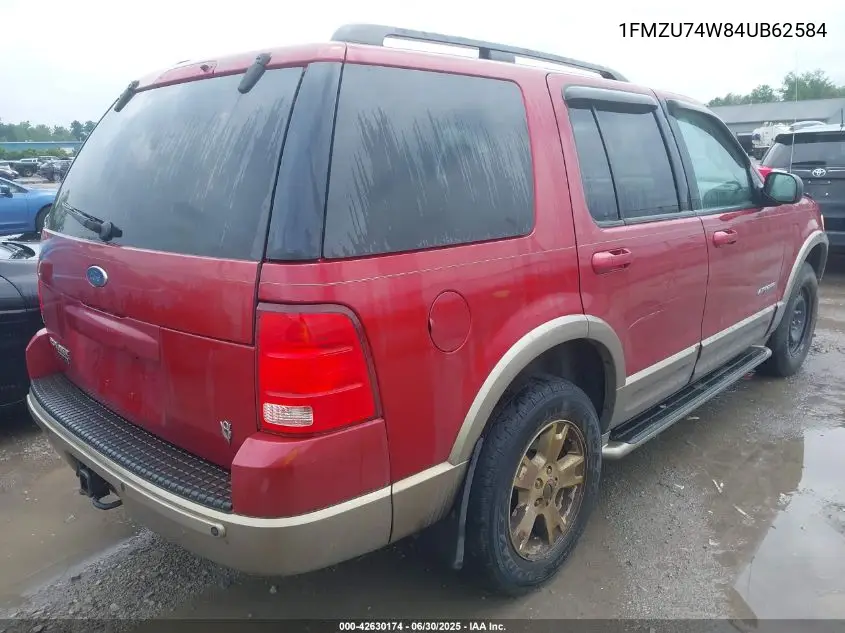 2004 Ford Explorer Eddie Bauer VIN: 1FMZU74W84UB62584 Lot: 42630174