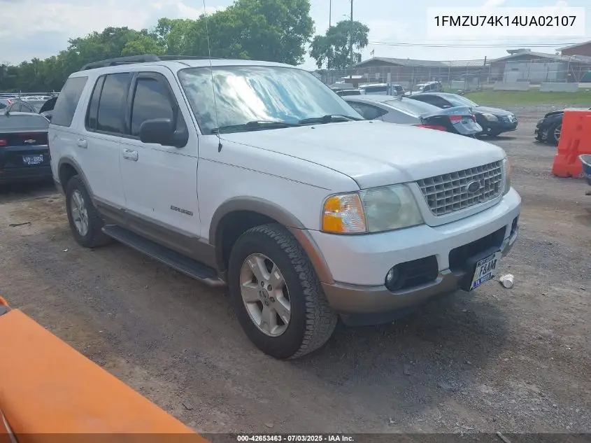 2004 Ford Explorer Eddie Bauer VIN: 1FMZU74K14UA02107 Lot: 42653463