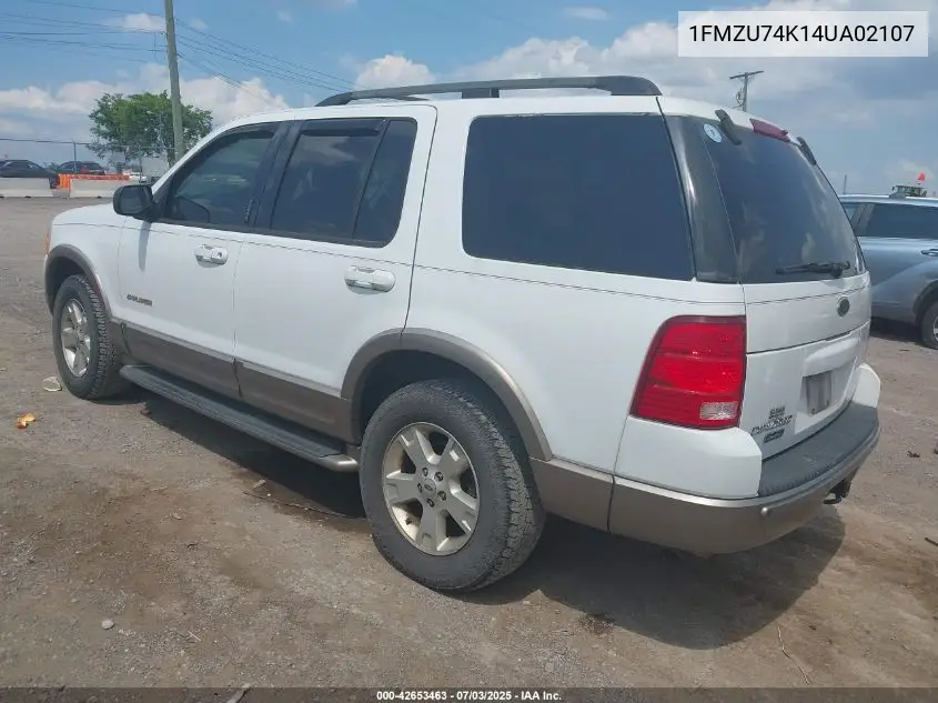2004 Ford Explorer Eddie Bauer VIN: 1FMZU74K14UA02107 Lot: 42653463