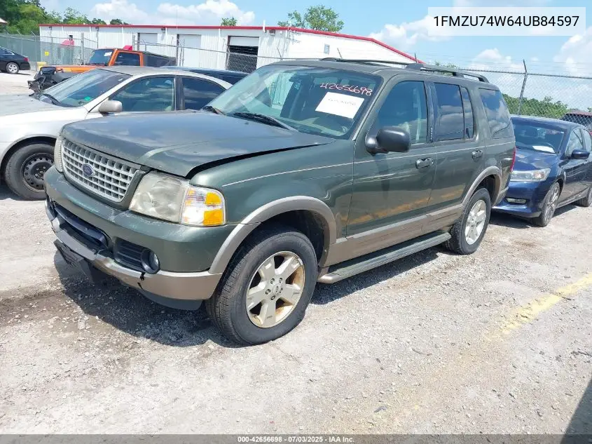 2004 Ford Explorer Eddie Bauer VIN: 1FMZU74W64UB84597 Lot: 42656698