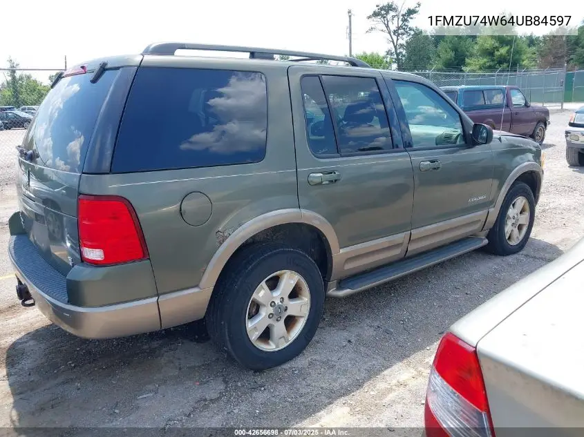 2004 Ford Explorer Eddie Bauer VIN: 1FMZU74W64UB84597 Lot: 42656698