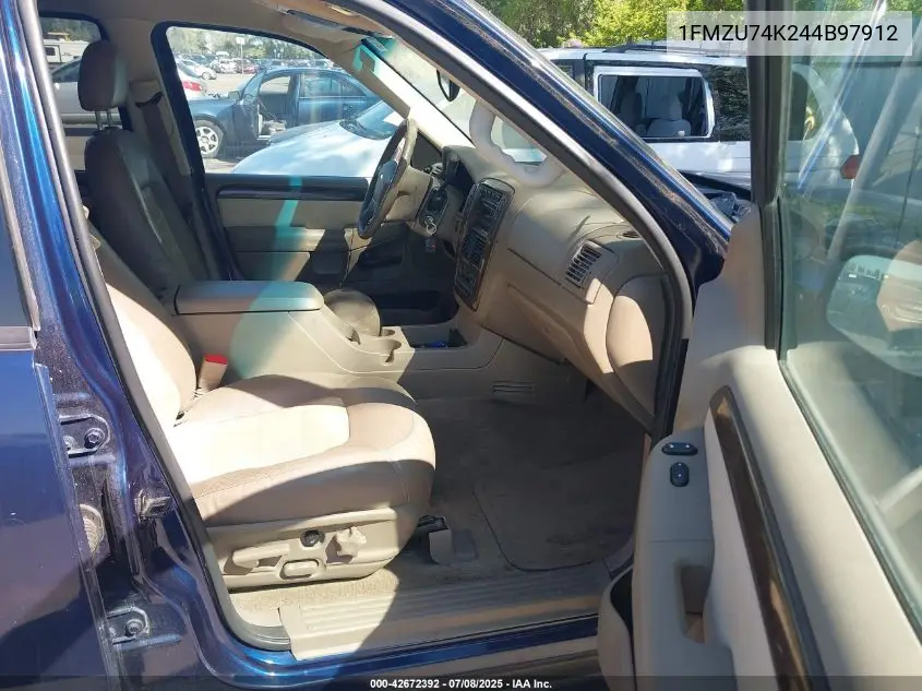 2004 Ford Explorer VIN: 1FMZU74K244B97912 Lot: 42672392