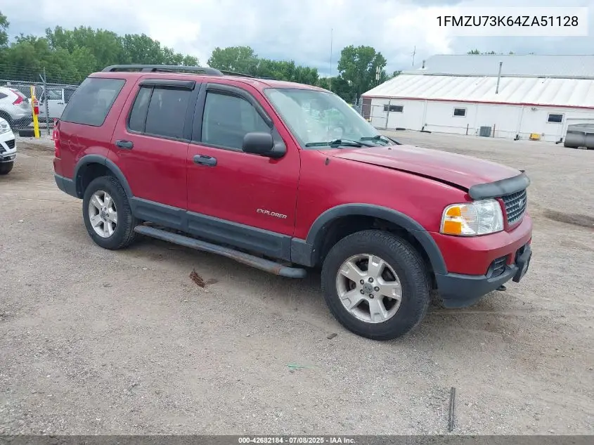 2004 Ford Explorer Nbx/Xlt VIN: 1FMZU73K64ZA51128 Lot: 42682184