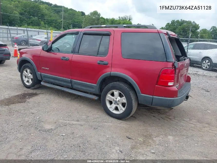 2004 Ford Explorer Nbx/Xlt VIN: 1FMZU73K64ZA51128 Lot: 42682184