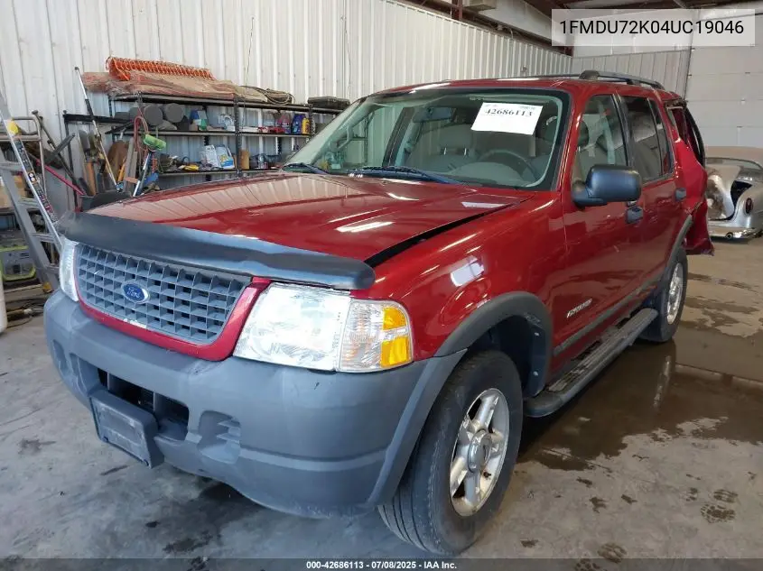 2004 Ford Explorer Xls VIN: 1FMDU72K04UC19046 Lot: 42686113