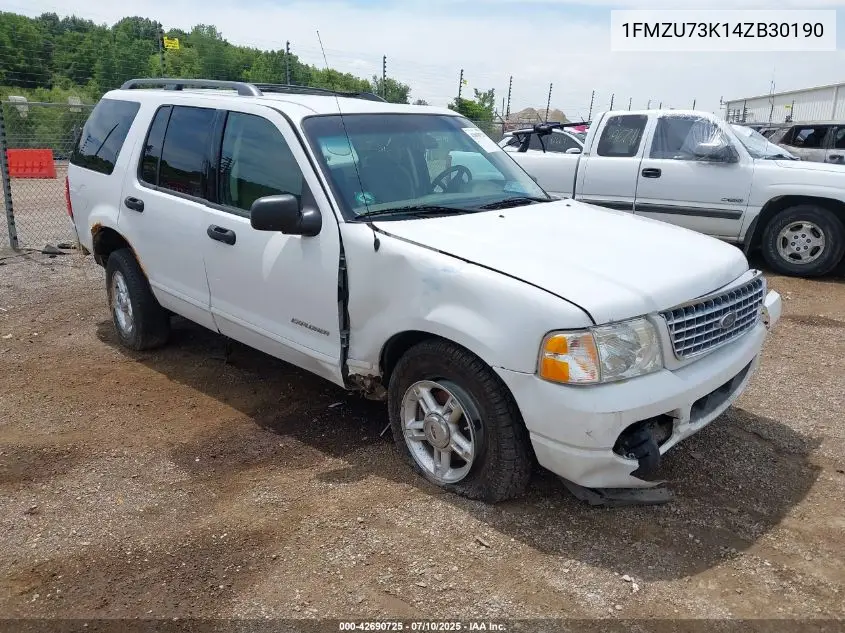 2004 Ford Explorer Nbx/Xlt VIN: 1FMZU73K14ZB30190 Lot: 42690725