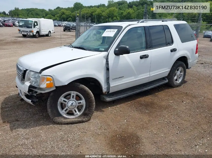 2004 Ford Explorer Nbx/Xlt VIN: 1FMZU73K14ZB30190 Lot: 42690725