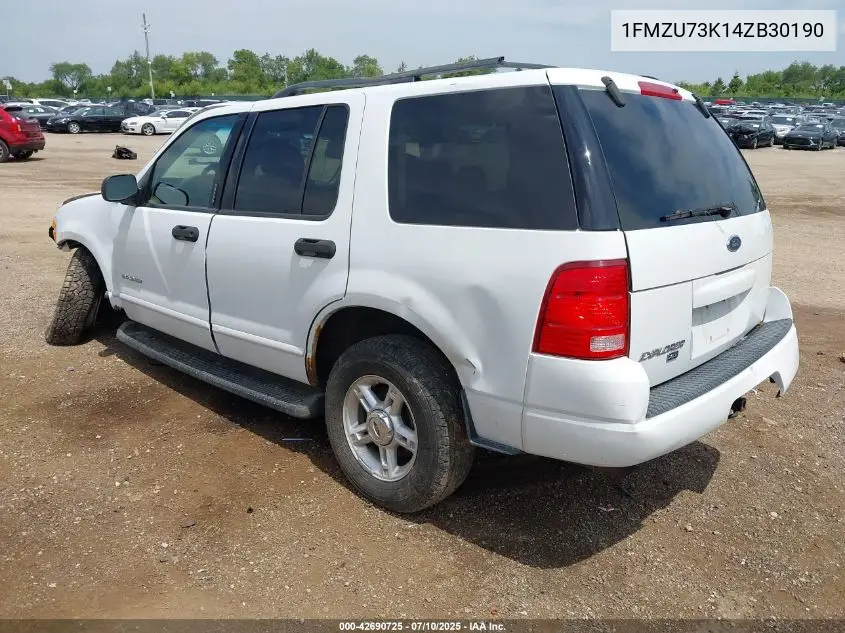2004 Ford Explorer Nbx/Xlt VIN: 1FMZU73K14ZB30190 Lot: 42690725
