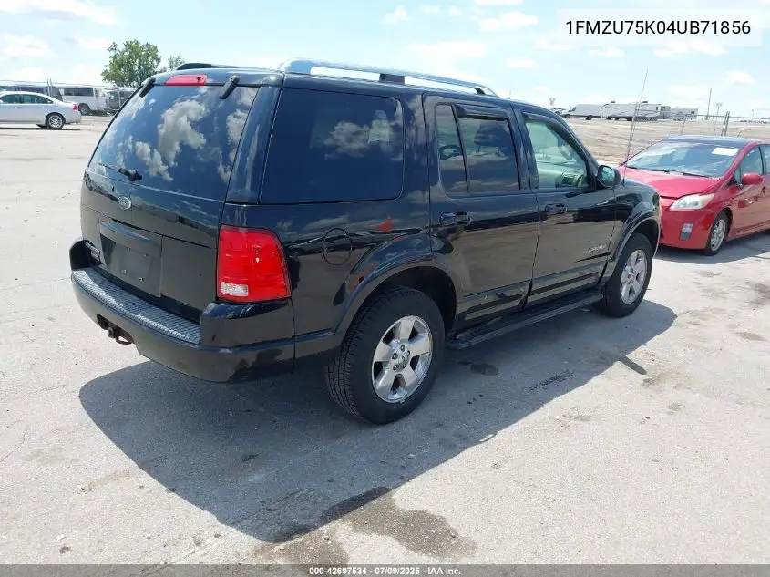 2004 Ford Explorer Limited VIN: 1FMZU75K04UB71856 Lot: 42697534