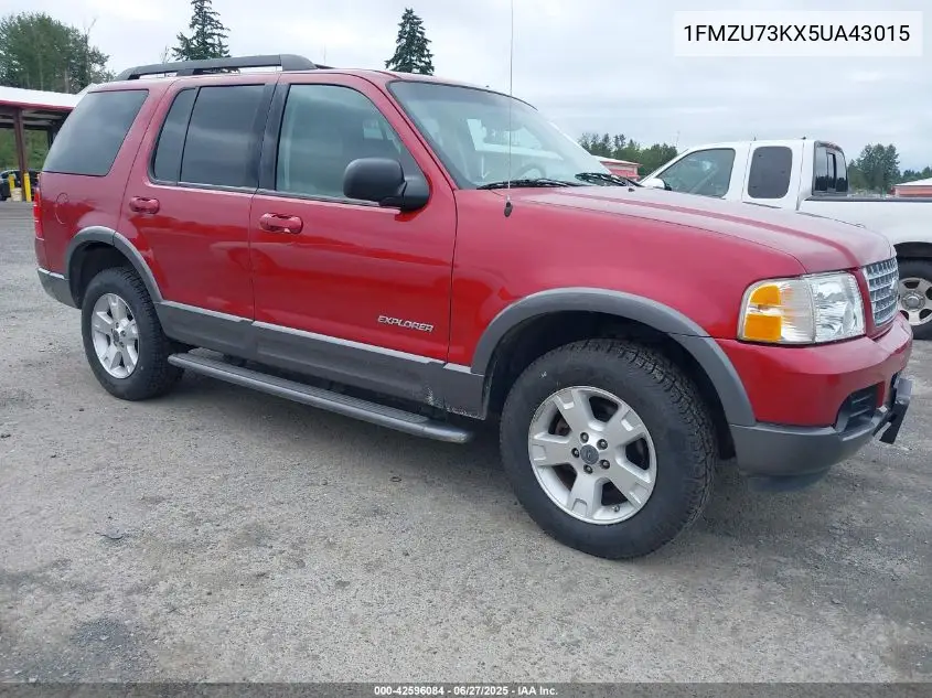 2005 Ford Explorer Xlt/Xlt Sport/Nbx VIN: 1FMZU73KX5UA43015 Lot: 42596084