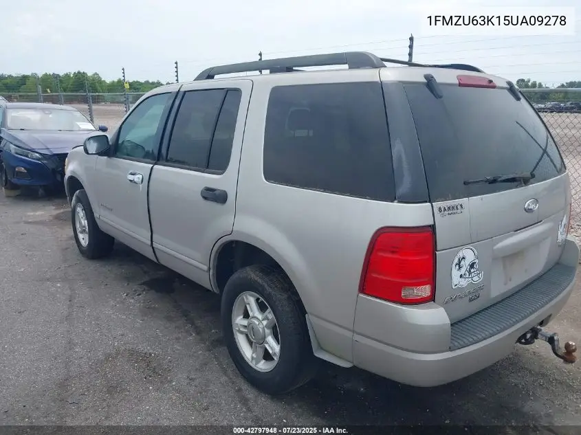 2005 Ford Explorer Xlt/Xlt Sport VIN: 1FMZU63K15UA09278 Lot: 42797948