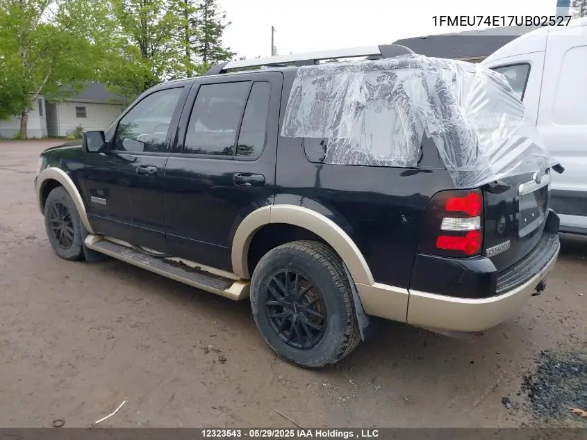 2007 Ford Explorer VIN: 1FMEU74E17UB02527 Lot: 12323543