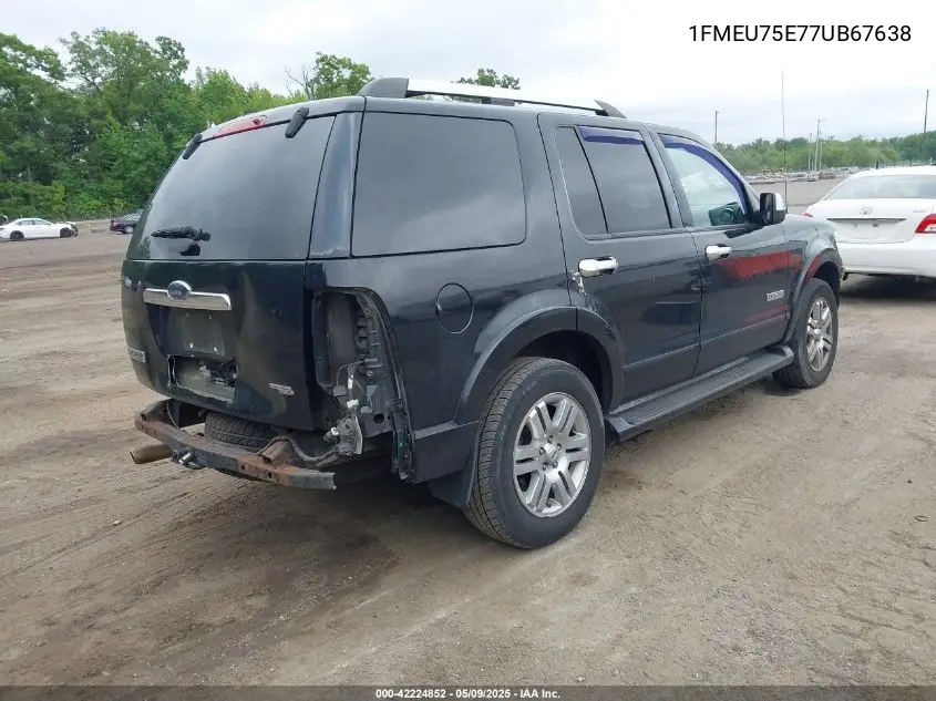 2007 Ford Explorer Limited VIN: 1FMEU75E77UB67638 Lot: 42224852
