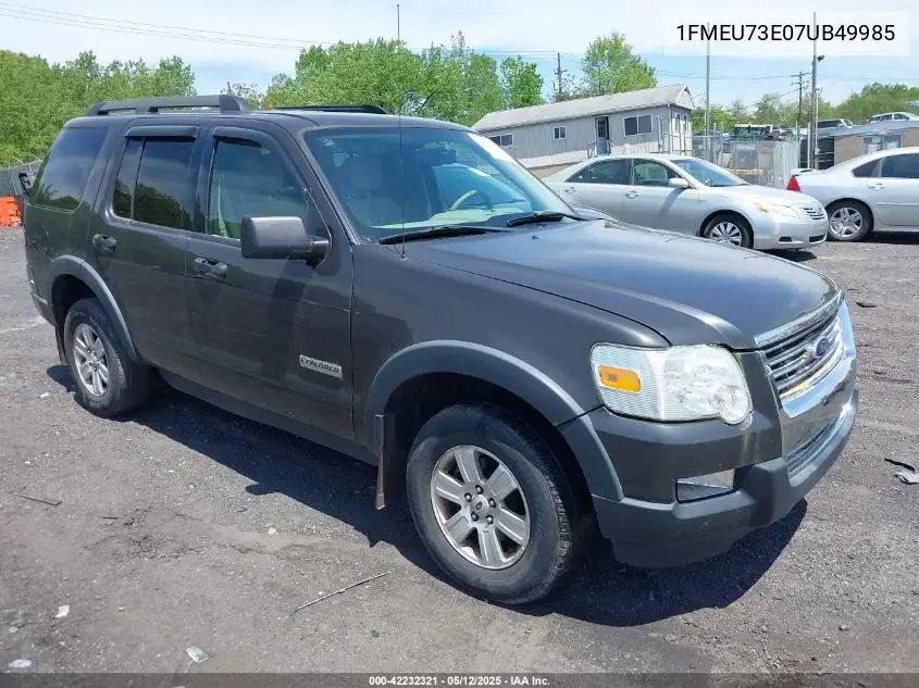 2007 Ford Explorer Xlt VIN: 1FMEU73E07UB49985 Lot: 42232321