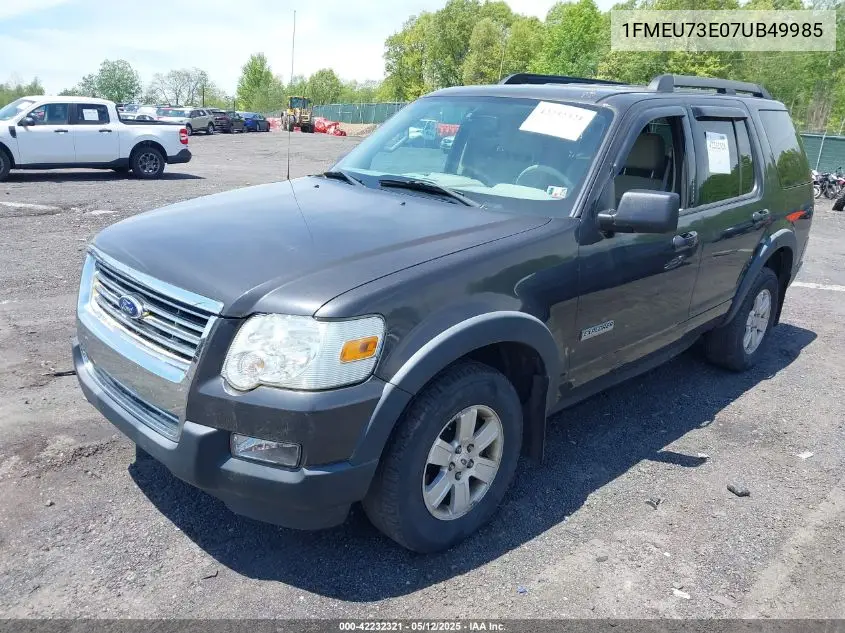 2007 Ford Explorer Xlt VIN: 1FMEU73E07UB49985 Lot: 42232321