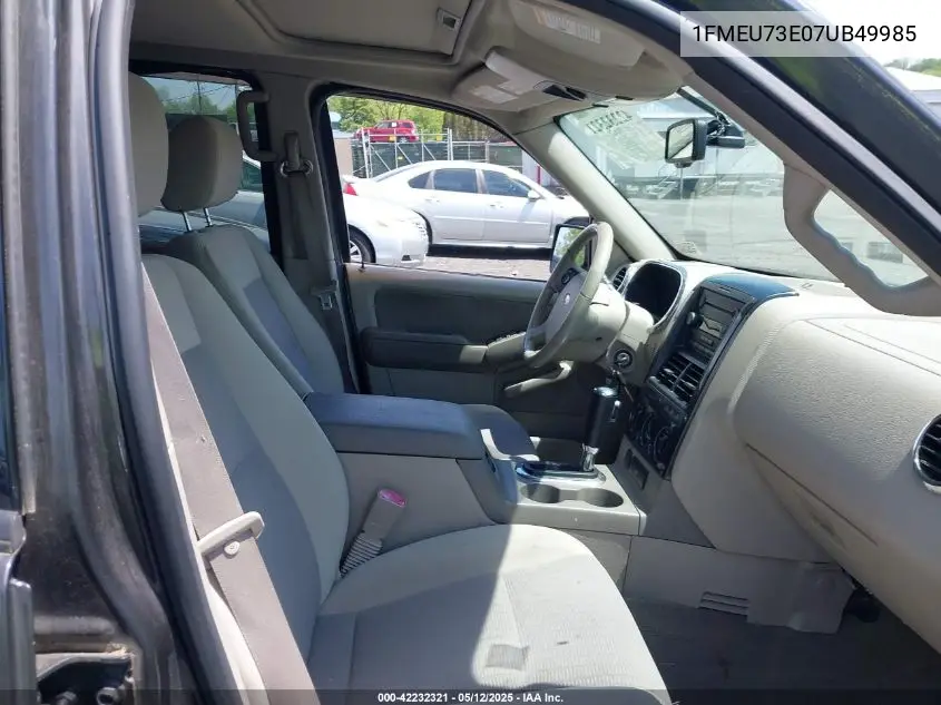 2007 Ford Explorer Xlt VIN: 1FMEU73E07UB49985 Lot: 42232321