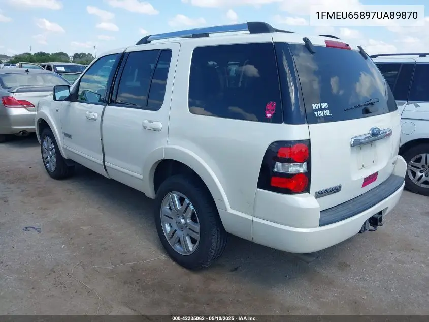 2007 Ford Explorer Limited VIN: 1FMEU65897UA89870 Lot: 42235062