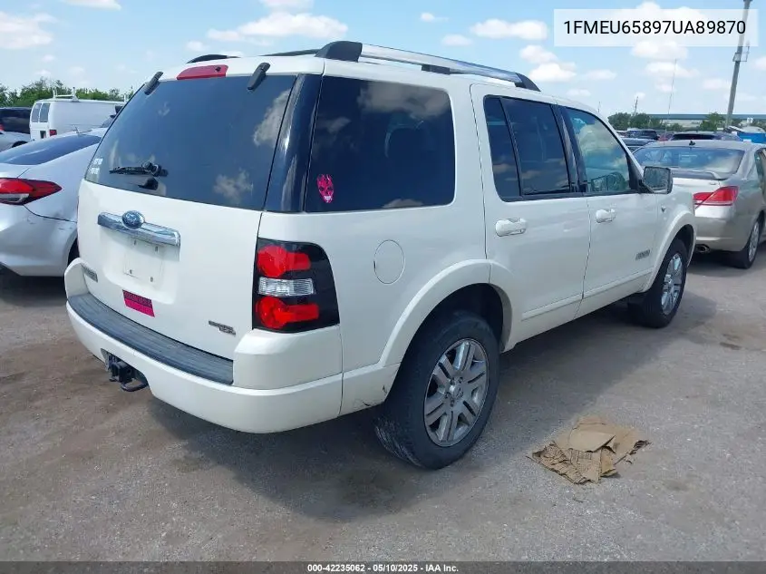 2007 Ford Explorer Limited VIN: 1FMEU65897UA89870 Lot: 42235062
