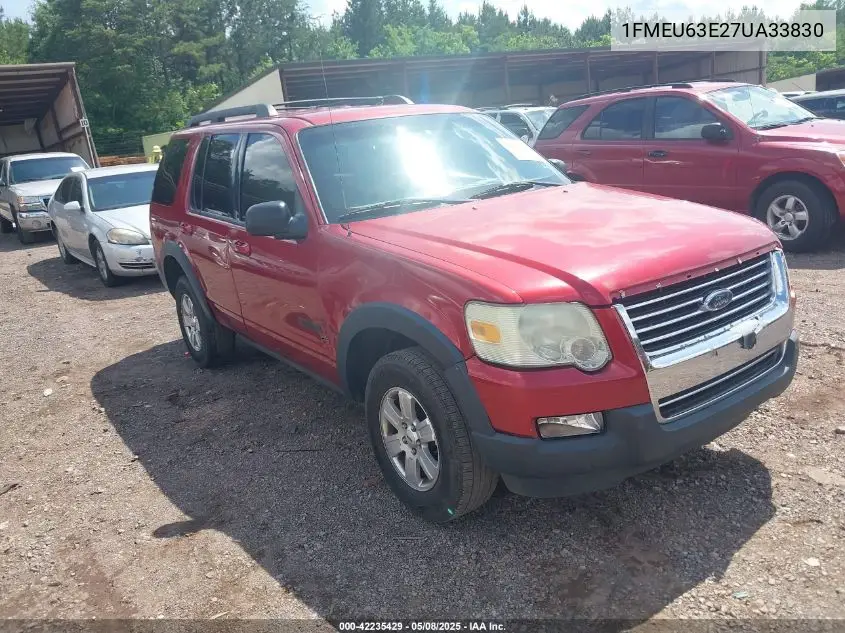 2007 Ford Explorer Xlt VIN: 1FMEU63E27UA33830 Lot: 42235429