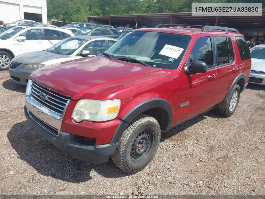 2007 Ford Explorer Xlt VIN: 1FMEU63E27UA33830 Lot: 42235429