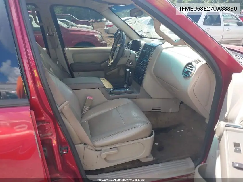 2007 Ford Explorer Xlt VIN: 1FMEU63E27UA33830 Lot: 42235429