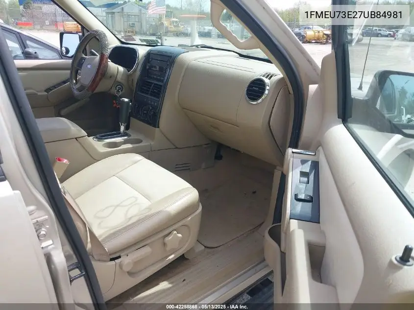 2007 Ford Explorer Xlt VIN: 1FMEU73E27UB84981 Lot: 42258868