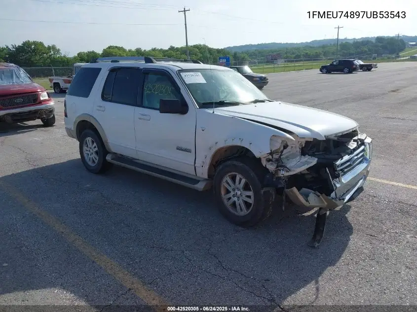 2007 Ford Explorer Eddie Bauer VIN: 1FMEU74897UB53543 Lot: 42520305