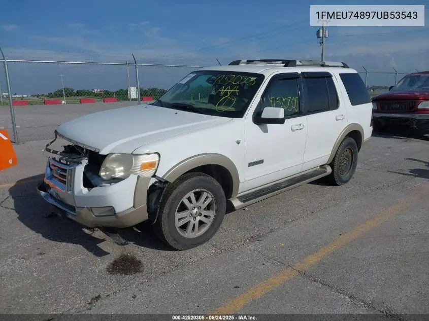 2007 Ford Explorer Eddie Bauer VIN: 1FMEU74897UB53543 Lot: 42520305