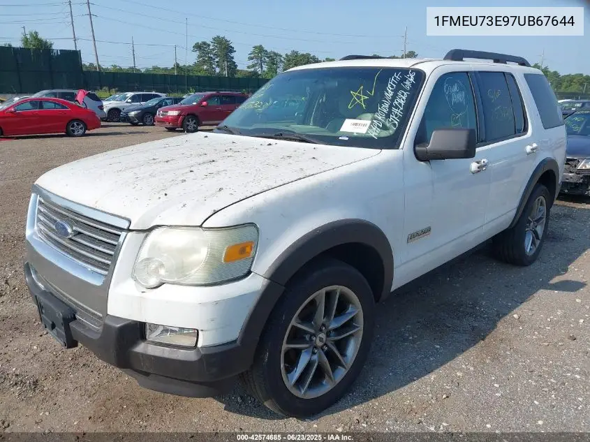 2007 Ford Explorer Xlt VIN: 1FMEU73E97UB67644 Lot: 42574685